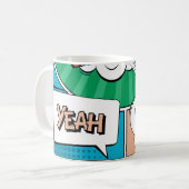 Mug concept créatif Abstrait comic pop art style blan (Devant gauche)