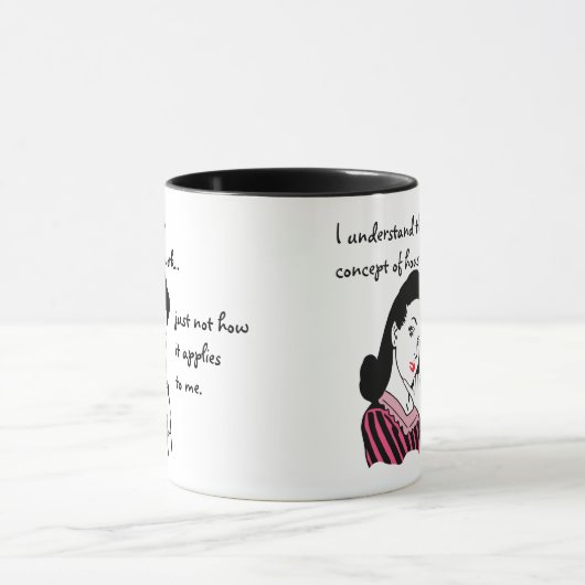Mug Concept de ménage amusant (Centre)