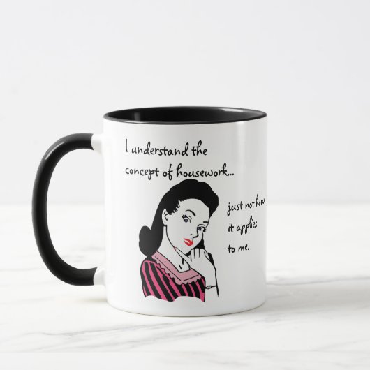 Mug Concept de ménage amusant (Gauche)