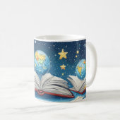 Mug Concept éducatif avec des globes flottant au-dessu (Devant droit)