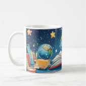 Mug Concept éducatif avec des globes flottant au-dessu (Gauche)