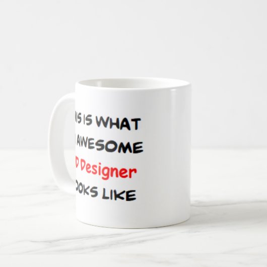 Mug Concepteur 3d, génial (Devant gauche)