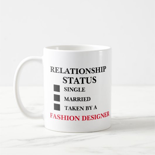 Mug Concepteur de mode Statut relationnel (Gauche)