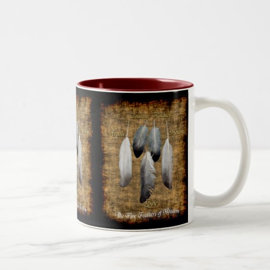 Mug concepteur de plumes de paix amérindiennes (Droit)