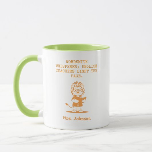 Mug Concepteur de professeur d'anglais Wordsmith Whisp (Gauche)