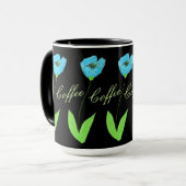 Mug Concepteur de tulipes bleues (Devant gauche)