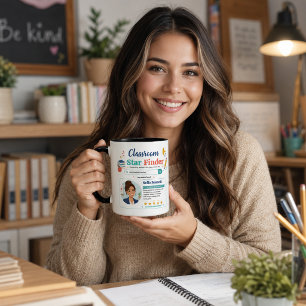 Mug Concepteur d'étoiles de classe coloré pour enseign