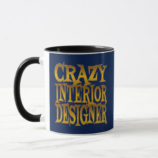 Mug Concepteur d'intérieur fou en or (Gauche)