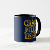 Mug Concepteur d'intérieur fou en or (Devant droit)