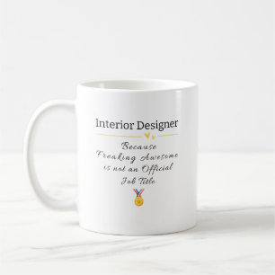 Mug Concepteur d'intérieur freiner un titre de travail