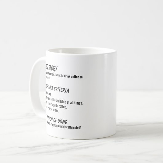 Mug Concepteur logiciel Définition Coder Définition Fo (Devant gauche)