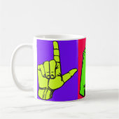 Mug Conception #2 de langue des signes de LOL ASL (Gauche)