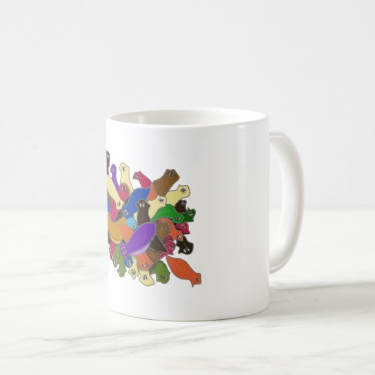 Mug Conception 2 de vers de Planarian observée par (Devant droit)