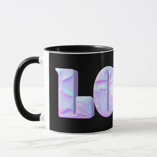 Mug Conception 3D LOVE, Graphique, Unique, Cool (Gauche)
