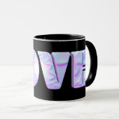 Mug Conception 3D LOVE, Graphique, Unique, Cool (Devant droit)