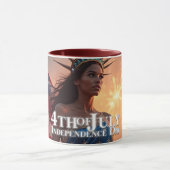Mug Conception 4 juillet splendide - Fireworks & Freed (Centre)