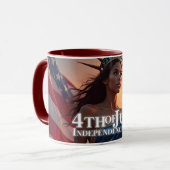 Mug Conception 4 juillet splendide - Fireworks & Freed (Devant gauche)