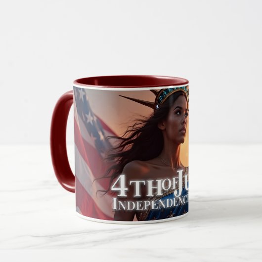 Mug Conception 4 juillet splendide - Fireworks & Freed (Devant gauche)