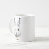 Mug Conception à deux faces de café de lièvre arctique (Devant gauche)