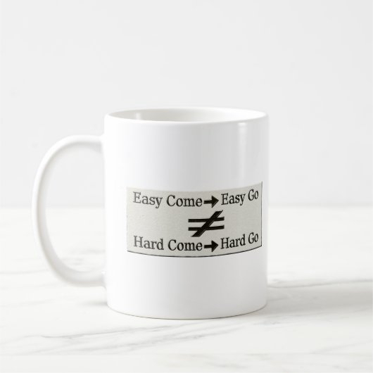 Mug Conception À Propos D'Un Travail Facile Et D'Une R (Gauche)
