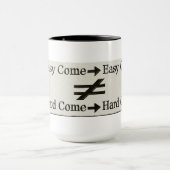 Mug Conception À Propos D'Un Travail Facile Et D'Une R (Centre)
