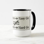 Mug Conception À Propos D'Un Travail Facile Et D'Une R (Devant droit)