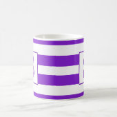 Mug Conception à rayures mignonnes violet unique initi (Centre)