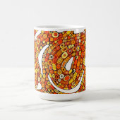 Mug Conception Abstraite Couleurs Années 70 Rouge Oran (Centre)