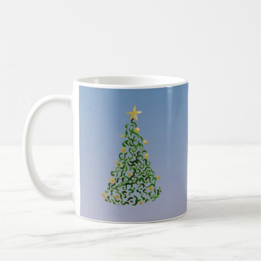 Mug Conception Abstraite d'Arbre de Noël (Gauche)