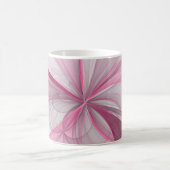 Mug Conception Abstraite de fractal rose pâle moderne (Centre)