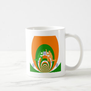 Mug Conception Abstraite de l'Esprit de Cricket Indien