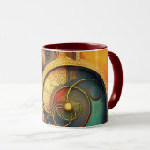 Mug Conception Abstraite de Mécanisme à l'Esthétique S (Devant droit)