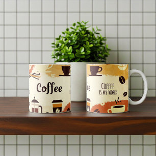 Mug Conception Abstraite de pâte à café Earthy