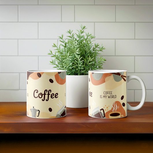 Mug Conception Abstraite de pâte à café Earthy