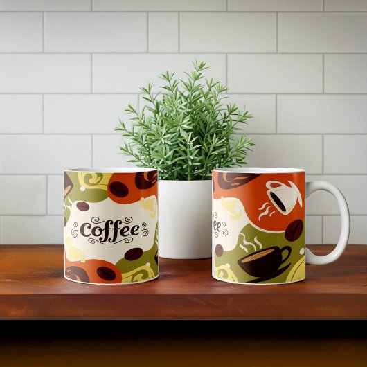 Mug Conception Abstraite de pâte à café Earthy