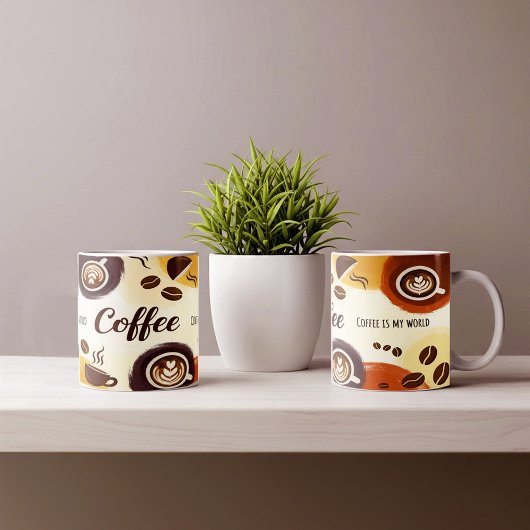 Mug Conception Abstraite de pâte à café Earthy