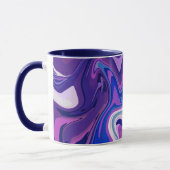 Mug Conception Abstraite de spirale violette et bleue (Gauche)