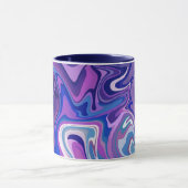 Mug Conception Abstraite de spirale violette et bleue (Centre)
