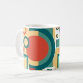 Mug Conception Abstraite de Style Rétro Géométrique au (Devant gauche)