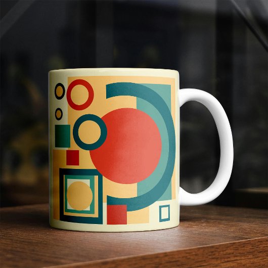 Mug Conception Abstraite de Style Rétro Géométrique au