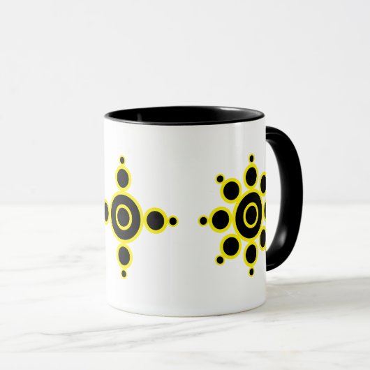 Mug Conception abstraite élégante de Sun (Devant droit)