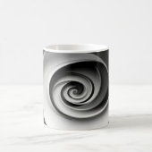 Mug Conception Abstraite Élégante en Spirale Noir et B (Centre)