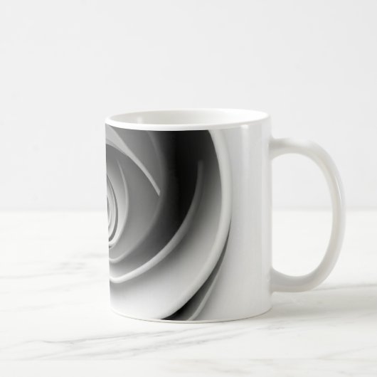 Mug Conception Abstraite Élégante en Spirale Noir et B (Droite)