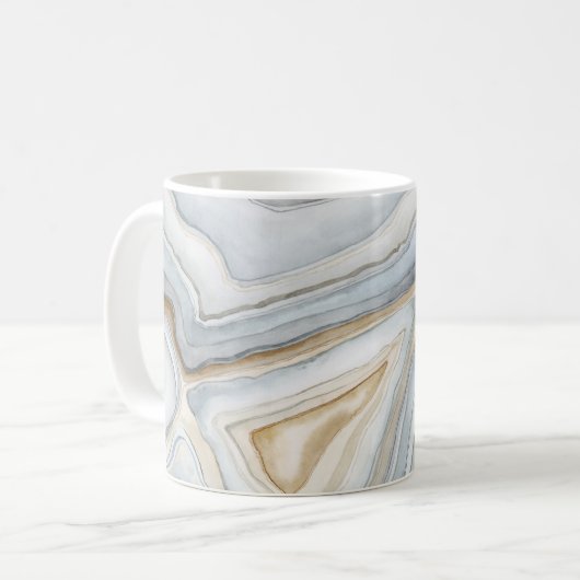 Mug Conception abstraite en marbre gris (Devant gauche)