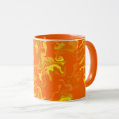 Mug Conception Abstraite fluide avec tons chauds (Devant droit)