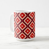 Mug Conception Abstraite Géométrique Rouge (Devant gauche)