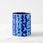 Mug Conception Abstraite Irrégulière Bleu Cyan (Centre)