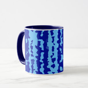 Mug Conception Abstraite Irrégulière Bleu Cyan 