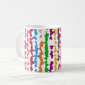 Mug Conception Abstraite Irrégulière Colorée Blanche (Devant gauche)