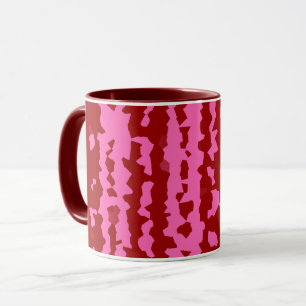 Mug Conception Abstraite Irrégulière Rose Marron Rouge